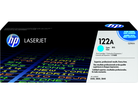 HP 122A (Q3961A) Cyan Original LaserJet Toner Cartridge