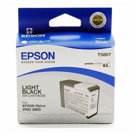 Original Epson T5807 Light Black 80ml Ink Cartridge