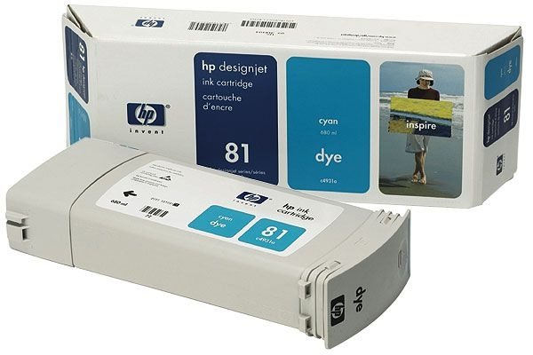 Original HP 81 Cyan (C4931A) Ink cartridge