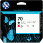 HP 70 Matte Black and Red (C9409A) Printhead