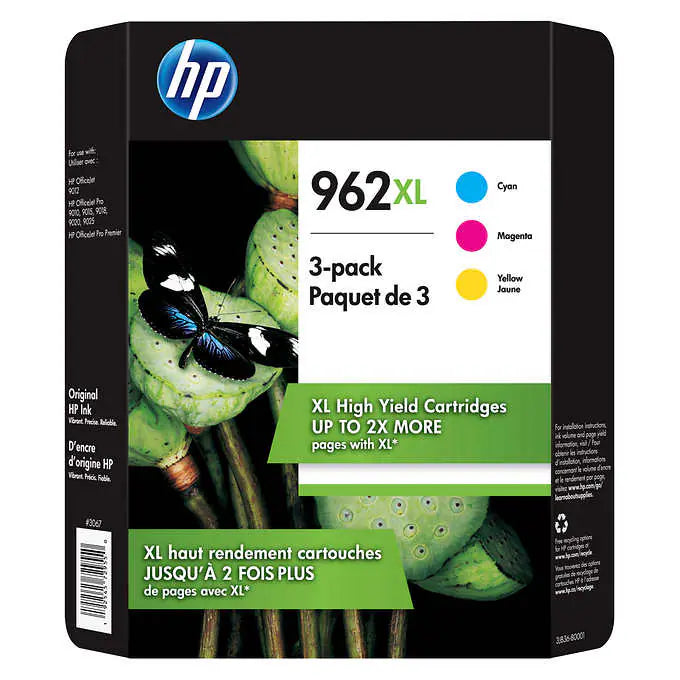 Original HP 962XL Cyan, Magenta, Yellow Ink Cartridge