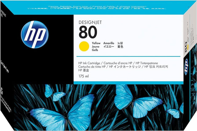 Original HP 80 (C4873A) 175ml Yellow Ink Cartridge