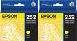 New Genuine Epson 252 Yellow Ink Cartridge | 2 pack