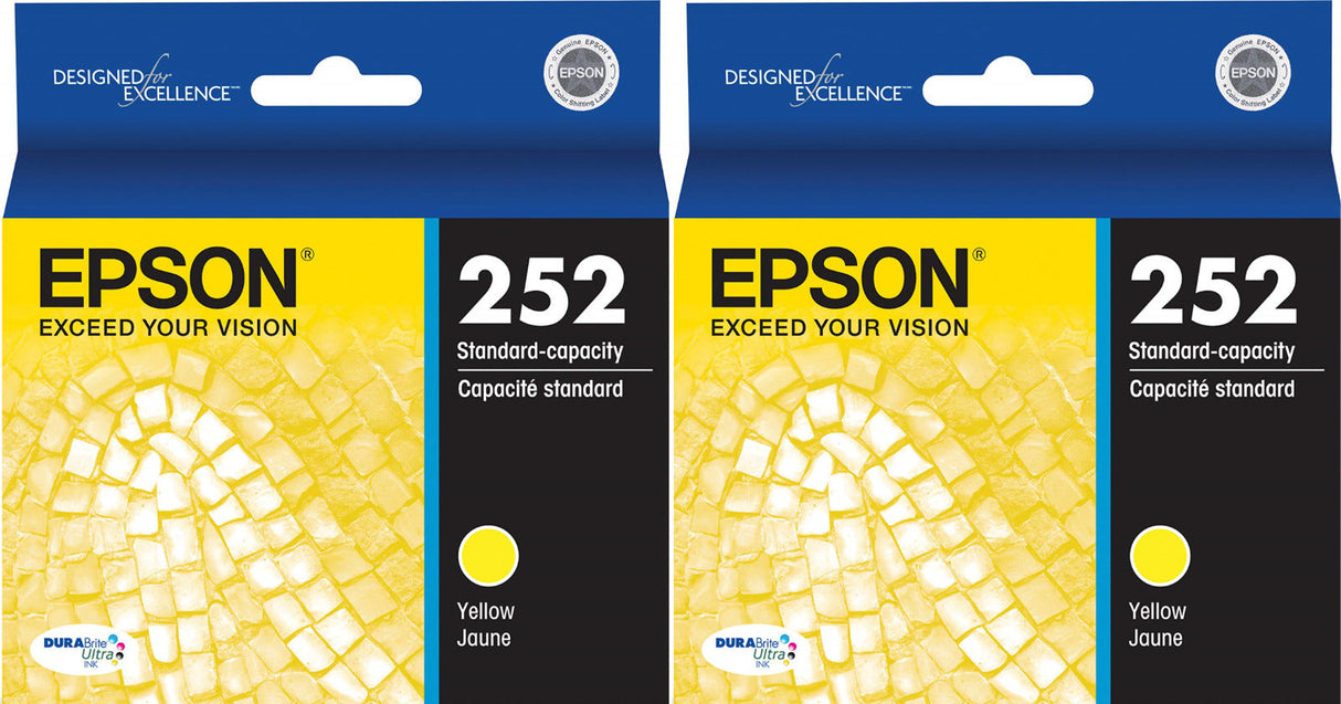 New Genuine Epson 252 Yellow Ink Cartridge | 2 pack