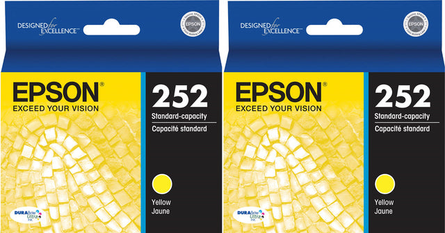 New Genuine Epson 252 Yellow Ink Cartridge | 2 pack