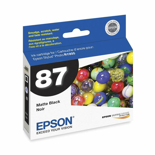 Original Epson 87 (T0878) Matte Black Ink Cartridge