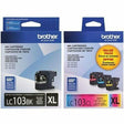 New Genuine Brother LC103XL Black, Cyan, Magenta & Yellow Ink Cartridges