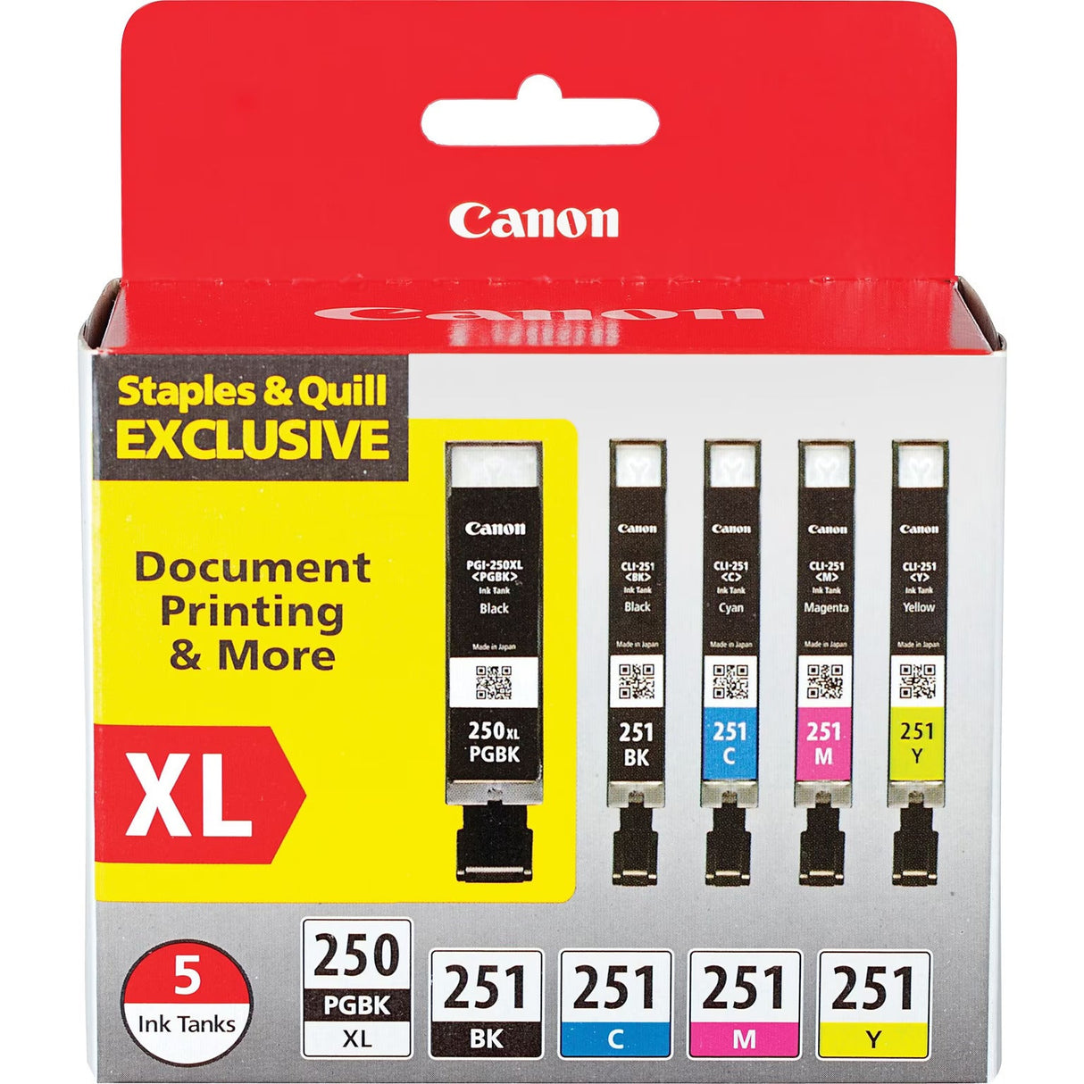 Canon PGI 250 XL251 Black & Color Ink Cartridge ( 5 Pack)