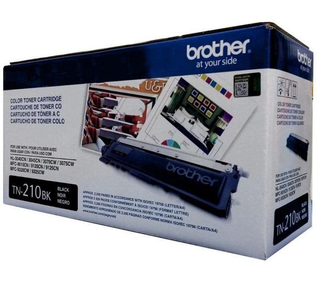 Brother TN-210BK High Yield Black Laser Toner Cartridge, TN210BK